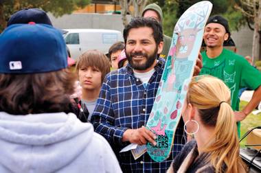 The program places local youth from single-parent and low-income homes on skate teams, pairing them with adult skate mentors.
