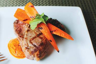 David Clawson’s dishes have simple names, like Lamb, and frequently brilliant flavors and presentation.