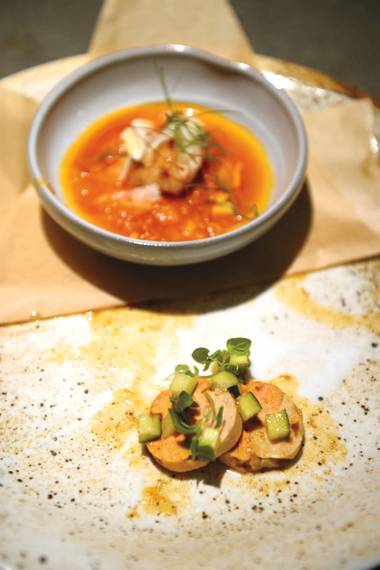 Chef Brian Lhee’s monkfish duo wowed at this month’s Yusho After Dark.