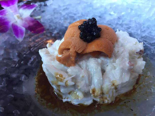Blue crab tartare, a recent addition to the Sushi Roku menu.
