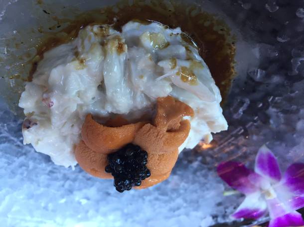 Blue crab tartare, a recent addition to the Sushi Roku menu.