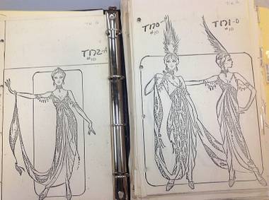 The museum just received two costume sketch books from the vintage Vegas show's 1981 launch.
