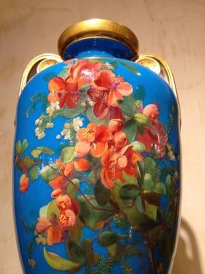 A painted urn in the Empire room, which was favored by Michael Jackson.