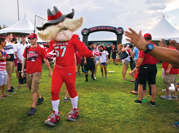 Under fire: Some UNLV students are calling for Hey Reb’s removal.