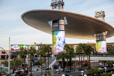 The Strip sign innovator provides artistic digital content for the iconic mall plaza on the Strip. 