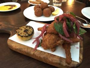Fried treats at Otto include artichokes and ricotta fritters.