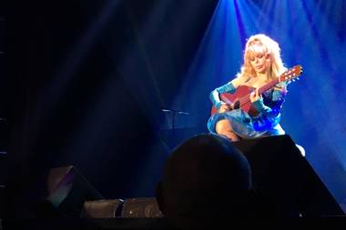 Only a week after the implosion of her former Riviera home, Charo wows the South Point crowd. 