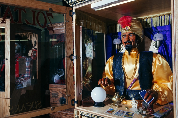 A Zoltar fortune teller machine inside Characters Unlimited Warehouse in Boulder City, NV on July 8, 2016.