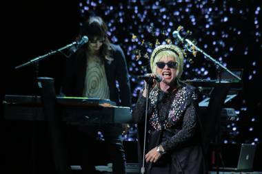 Debbie Harry leads Blondie through its night-closing set July 8 at the Pearl. 