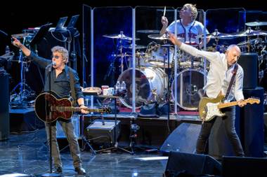 From left, Daltrey, Starkey and Towshend fill the Colosseum with sound.