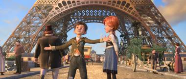 Felicie and Victor take in the sights or Paris in Leap!.