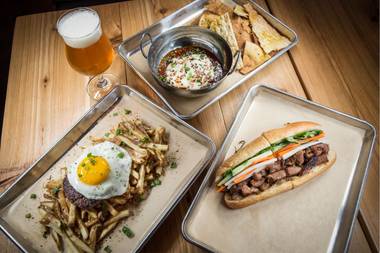 595 features hearty plates and a terrific beer selection.
