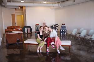 Amy Hybarger, Victoria Hogan and Holly Rae Vaughn inside their new space.