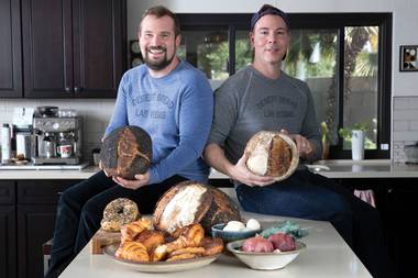 Brett Boyer and Brendon Wilharber sell a rotating selection of croissants, cookies, bread loaves and more from their house on Wednesday and Saturday mornings.