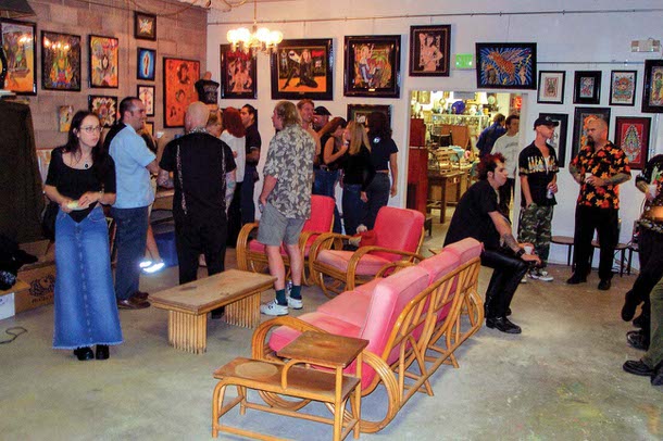 Dirk Vermin’s art opening at the Funk House in October 2001