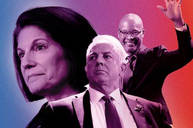 (Left to right) Catherine Cortez Masto, Aaron Ford, Joe Lombardo