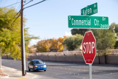 A portion of Karen Avenue has been renamed Liberace Avenue