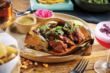 The cuisine could serve as a sort of tour through specific regions of Mexico, including tamales rojos from Oaxaca, pozole from Jalisco and spicy salsa macha from Veracruz.