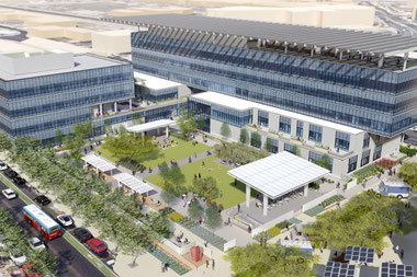 A rendering of Civic Plaza