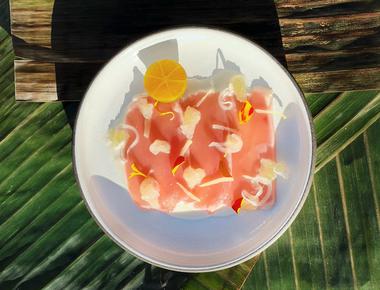 Kinilaw tuna carpaccio, part of Istorya’s Origin menu