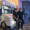 Roy Choi (left) and Jon Favreau at Park MGM’s new Chef Truck.