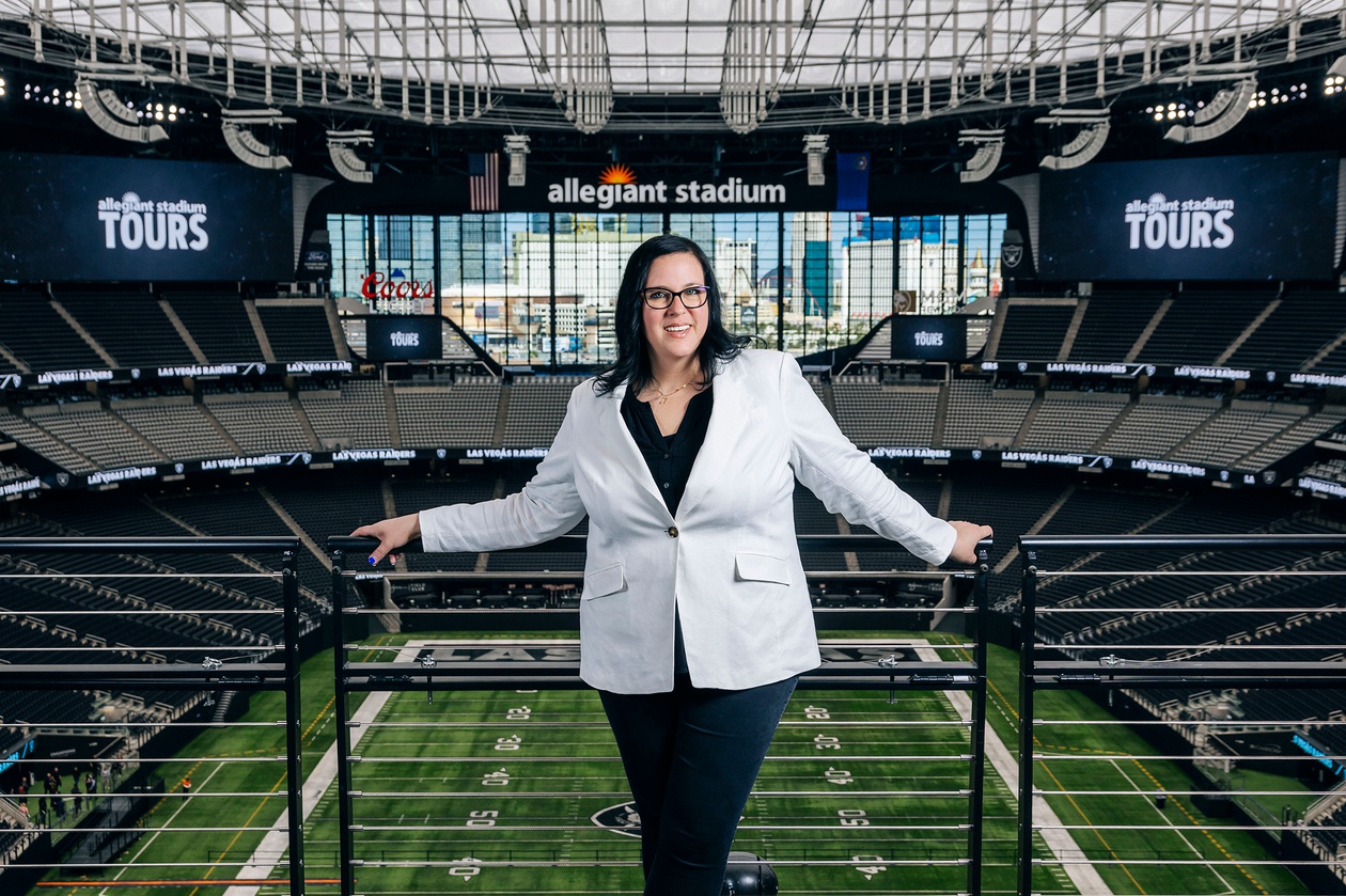 Cuen Salazar and her team handle everything from the locker room facilities to managing janitorial and landscaping services—essentially top-to-bottom responsibilities at the biggest event center in Las Vegas.