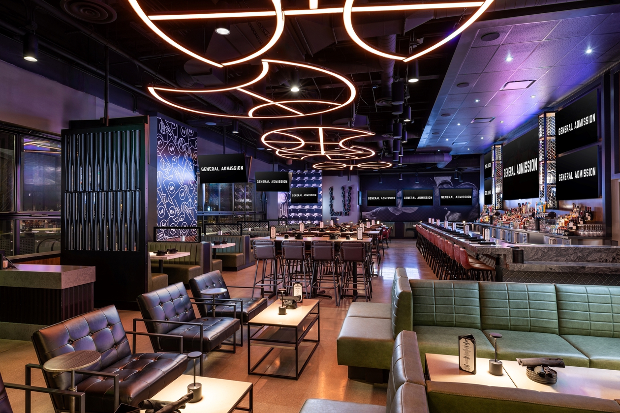 General Admission is a hip sports lounge that raises the bar on sports viewing by combining an elevated dining experience and the energy of a favorite neighborhood sports bar.
