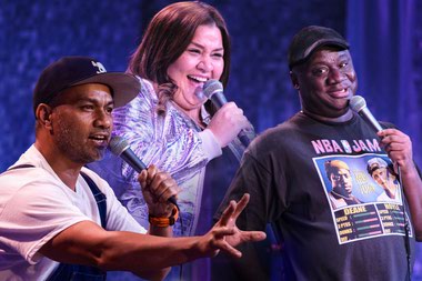 (From left) Erick Esteban, Mary Upchurch, Trixx