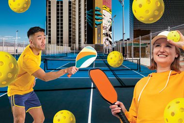 The Plaza Hotel & Casino has 13 rooftop courts where locals get a discount on fees and free beginner’s classes are taught every Saturday at 9 a.m.