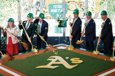 Foundation work on the Athletics' stadium is complete, according to the project director, and officials for the contractor and team told the Las Vegas Stadium Authority on Thursday they remain on target ...