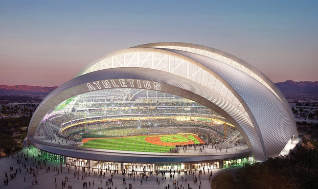 Athletics ballpark rendering