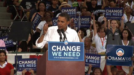 Obama hits home at Cashman