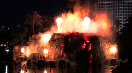 Volcano Erupts on Strip 