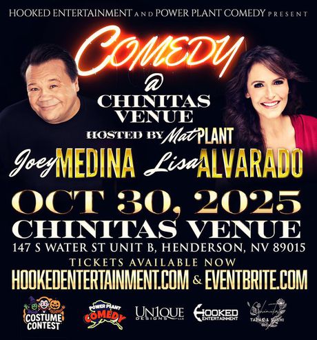 Comedy at Chinitas - Headlining Joey Mendina & Lisa Alvarado Hosted by Mat Plant
