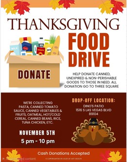 Food Drive at&nbsp;Dino’s