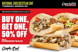Celebrate National Cheesesteak Day at&nbsp;Capriotti’s