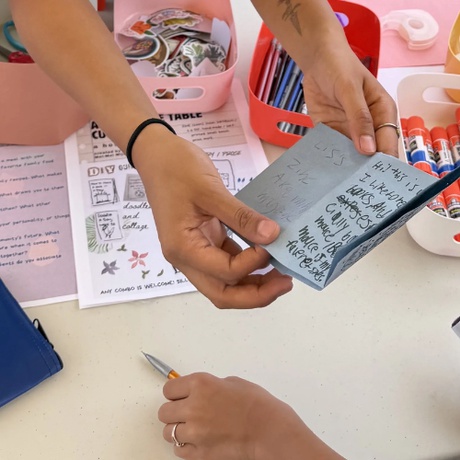 Around the Table Cui-Zine Making Workshop at The Analog Dope Store