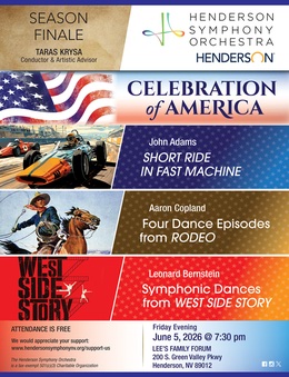 Henderson Symphony Orchestra Announces Season Finale: Celebration of&nbsp;America