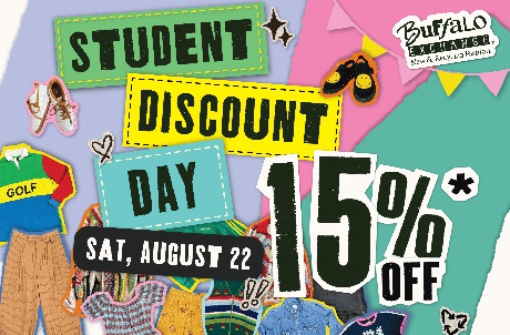 Shopping 101: Save Big on Student Discount Day at Buffalo Exchange
