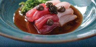 The signature truffle sashimi is without a doubt one of Vegas’ best new dishes this year.