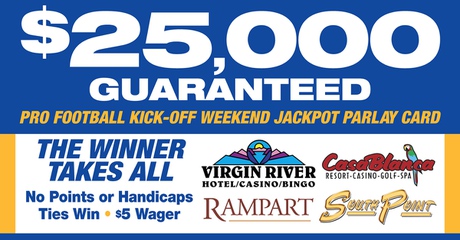 $25,000 Pro Football Kick-Off Weekend Jackpot Parlay Card at South Point