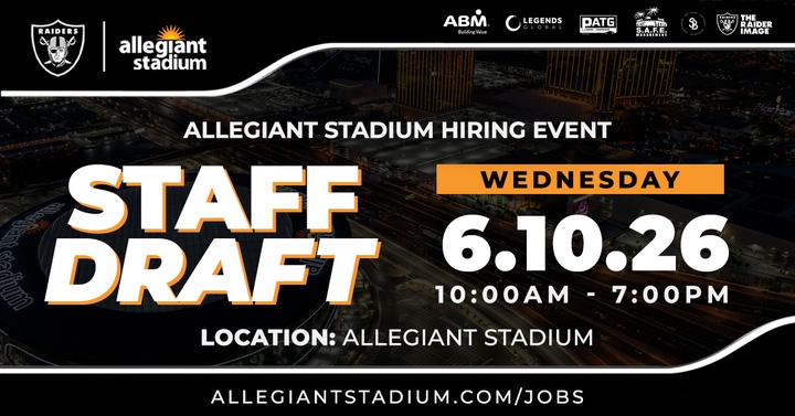 Allegiant Stadium Hiring Events: Staff&nbsp;Draft