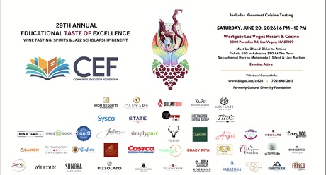 29th Annual Educational Taste of Excellence: Wine, Spirits, Jazz, & Food Tasting Scholarship Benefit