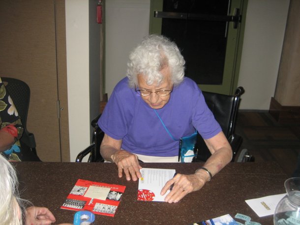 Betty Willis signs an autograph following her appearance at Springs Preserve.