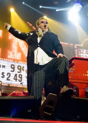 Elton John celebrates 200 shows at the Colosseum at Caesars Palace this weekend.