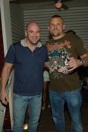 UFC exec Dana White and fighter Chuck Liddell. 
