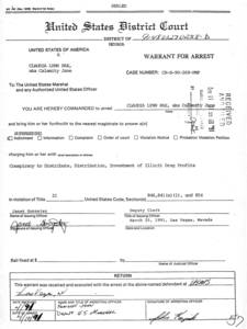 Calamity Jayne was arrested on April 10, 1991, as shown in this warrant.