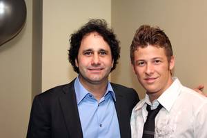 George Maloof and IndyCar driver Marco Andretti dined together in the back room of Simon restaurant on New Year's Eve.