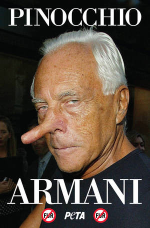 PETA is campaigning against fashion designer Giorgio Armani after he reneged on a promise to stop using fur in his collections.