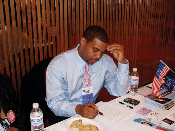 Horsford before a speech at the Nevada State Democratic Convention in 2008.